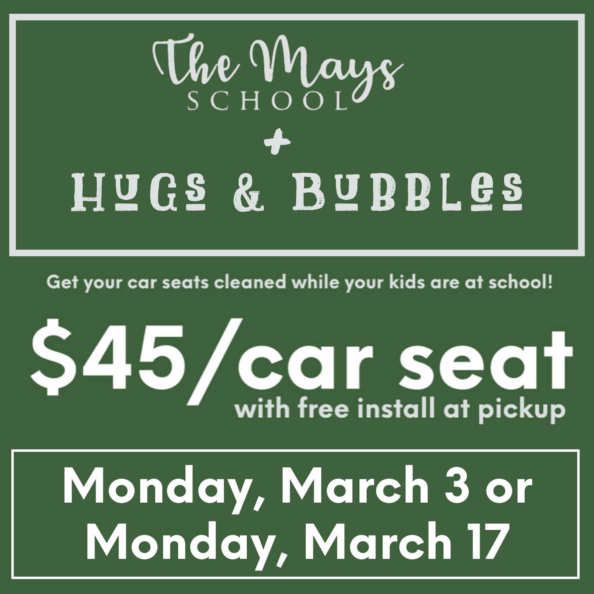 Mays School Same Day Cleaning | Hugs \u0026 Bubbles, image size:2048x2048